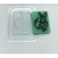 Кролик Силуэты, форма для мыла пластиковая