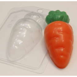 Морковка мультяшная, форма для мыла пластиковая