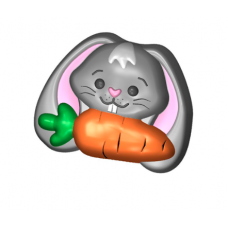 Заяц и морковь пластиковая форма