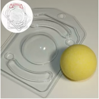 Полусфера D55, с позиционированием, форма для мыла пластиковая