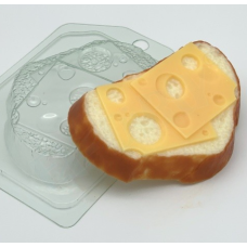 Хлеб белый с сыром, форма для мыла пластиковая