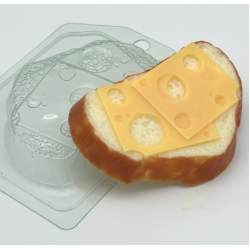 Хлеб белый с сыром, форма для мыла пластиковая