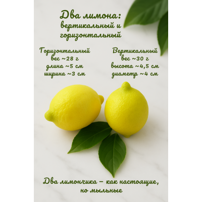 Силиконовая форма Лимоны мини 2 шт