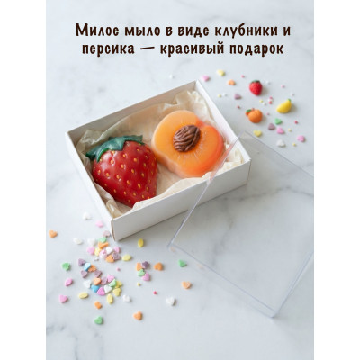 Набор пластиковых форм для мыла Клубника и Персик