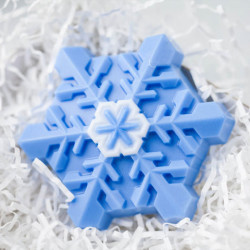 Снежинка кристальная, форма для мыла пластиковая