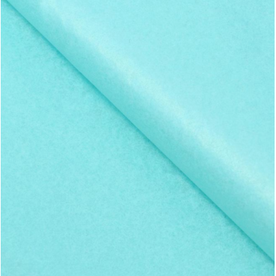 Бумага упаковочная тишью, голубой, 50 х 70 см