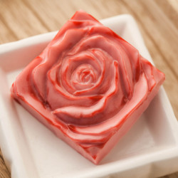Роза квадратная форма для мыла пластиковая