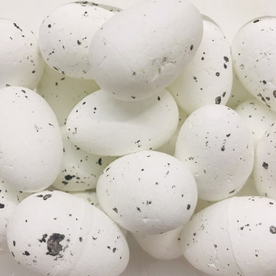 Декоративное яйцо белое из пенопласта высота 3 см