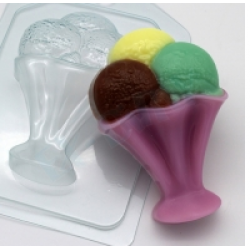 Форма для мыла пластиковая Мороженое - Шарики в креманке