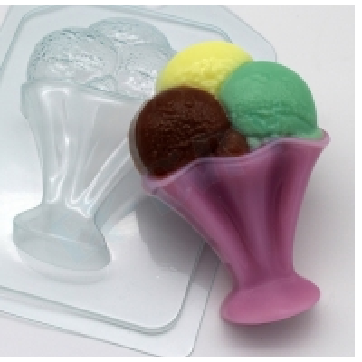 Форма для мыла пластиковая Мороженое - Шарики в креманке