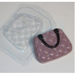 Форма для мыла пластиковая Сумочка в пухлый ромбик