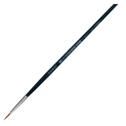 Кисть Синтетика Круглая, Malevich Andy № 0, d-0.75 мм, L-6мм (короткая ручка), синий лак