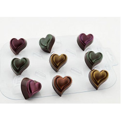 Конфеты Сердечки пластиковая форма для шоколада