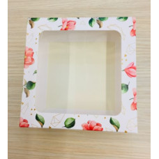 Коробка с окном Цветок 15*15*4 см