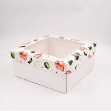 Коробка с окном Цветок 15*15*7 см