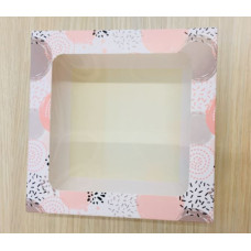 Коробка с окном Круги 15*15*4 см