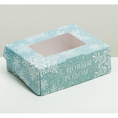 Коробка складная «Снежинки», 10х8х3.5 см