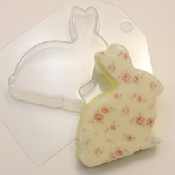 Кролик Плоский, форма для мыла пластиковая