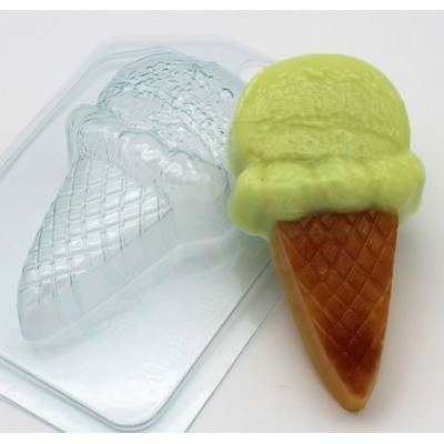 Мороженое Рожок с шариком пластиковая форма для мыла