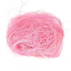 Натуральное сизалевое волокно бледно-розовое (сизаль)