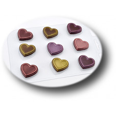 Пластиковая форма для шоколада 9 сердечек