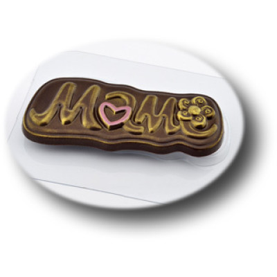 Пластиковая форма для шоколада Маме Сердце и Цветок