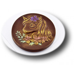 Пластиковая форма для шоколада Медаль Единорог