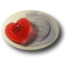Пластиковая формочка для мыла Шелковое сердце