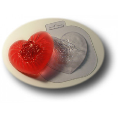 Пластиковая формочка для мыла Шелковое сердце
