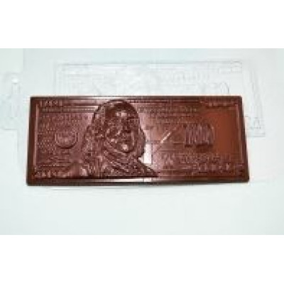 Плитка 100 долларов, форма для шоколада пластиковая