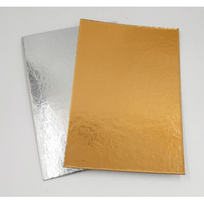Подложка для пакета с дном золото/серебро 130х200 мм