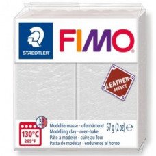 Полимер глина FIMO leather-effect (эффект кожи), св-серая, 8010-029,57гр