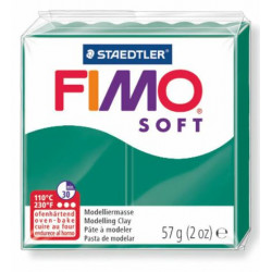 Полимерная глина FIMO Soft  (изумруд) 57г арт. 8020-56