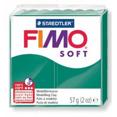 Полимерная глина FIMO Soft  (изумруд) 57г арт. 8020-56