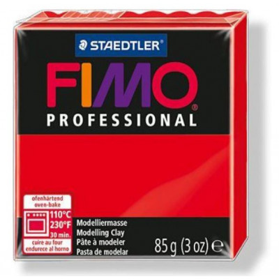 Полимерная пластика FIMO Professional (чисто-красный) 85гр арт. 8004-200