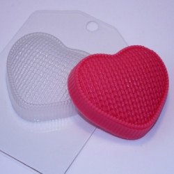 Сердце вязаное, форма для мыла пластиковая