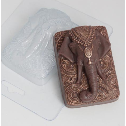 Слон индийский пластиковая форма для мыла