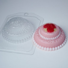 Торт мини с розами, форма для мыла пластиковая