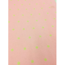 Упаковочная бумага Горох на бледно-розовом фоне 1 метр ширина 70 см