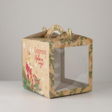 Коробка кондитерская с окном, сундук, «Сказка» 20 х 20 х 20 см