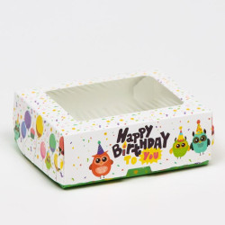 Коробка складная Happy Birthday, 10 х 8 х 3,5 см