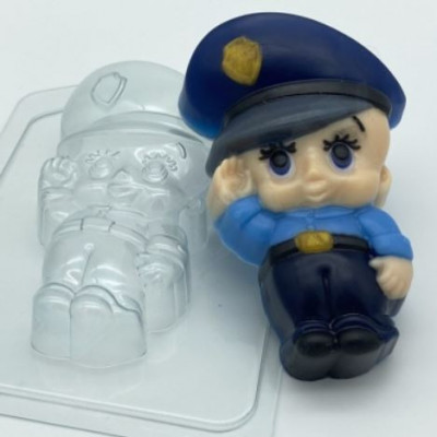 Малыш Полицейский, форма для мыла пластиковая